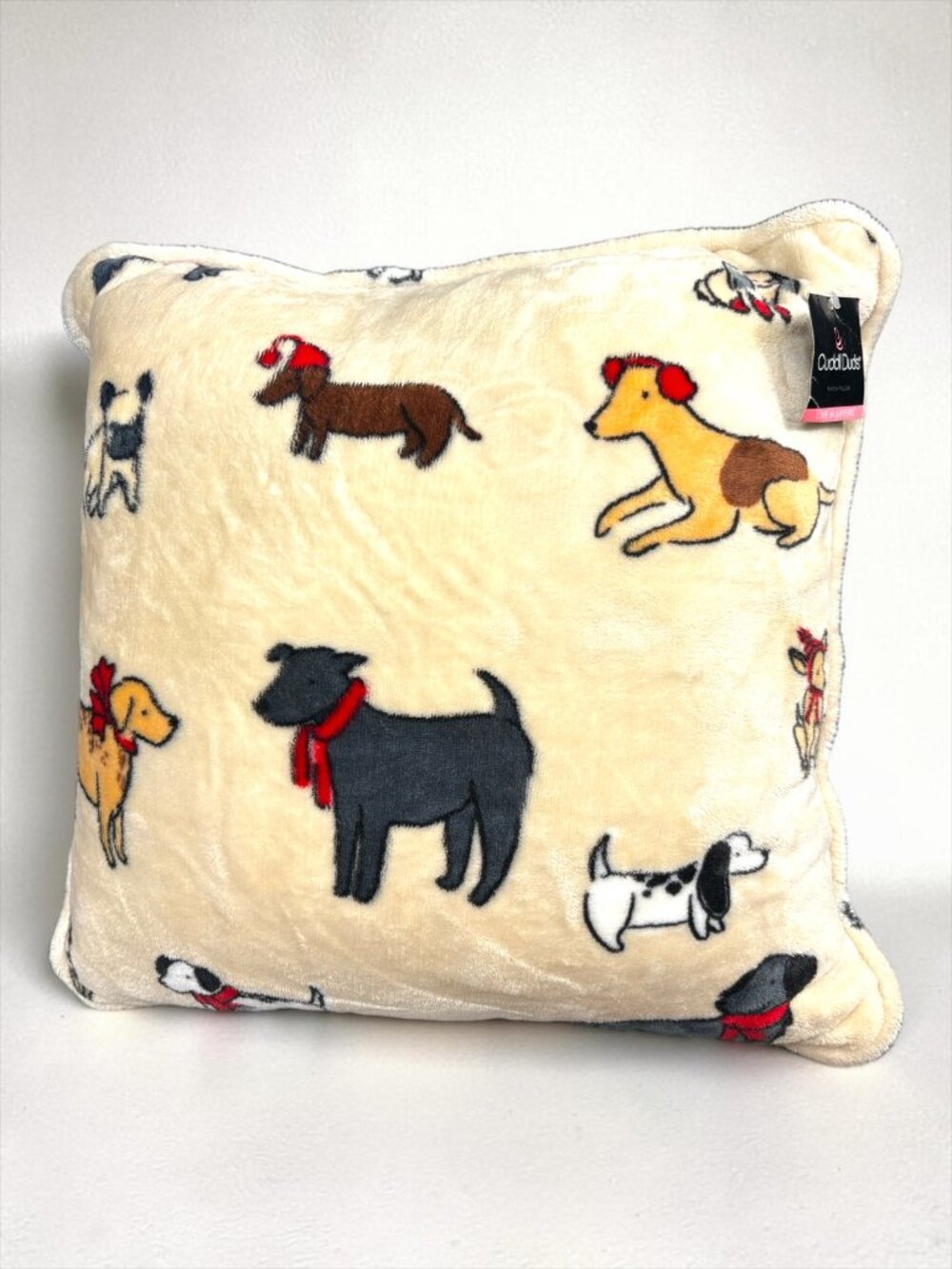 Cuddl Duds 18x18 Christmas Holiday Dogs Sherpa Throw Pillow Kohl’s